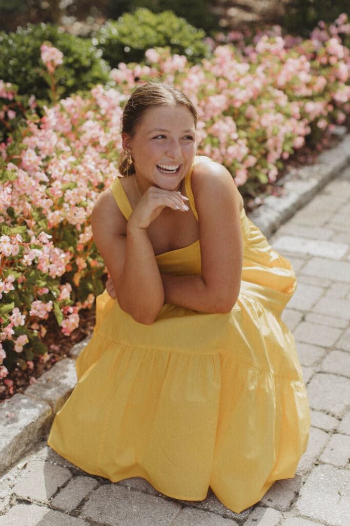 flower garden senior pictures